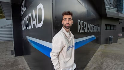 El jugador de la Real Sociedad Brais Méndez, el pasado viernes en la ciudad deportiva de Zubieta.