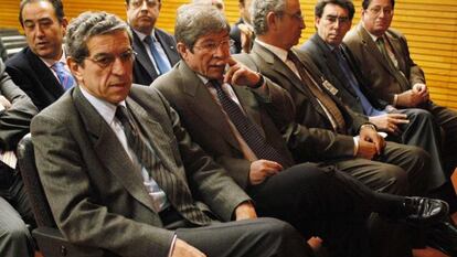 Braulio Medel (izquierda), sentado junto a Jos&eacute; Mar&iacute;a Bueno Lid&oacute;n.