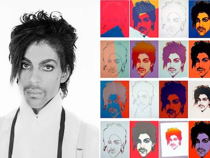 Andy Warhol creó 16 obras basadas en la fotografía de Lynn Goldsmith:
14 serigrafías y dos dibujos a lápiz. Las obras son
conocidas como la serie Prince.