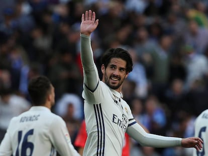 Isco celebra su gol al Alav&eacute;s.