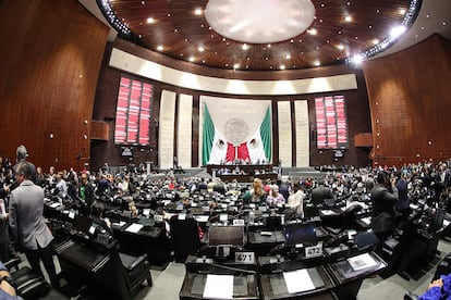 Sesión de trabajo en la Cámara de Diputados, en Ciudad de México, el pasado 25 de abril.