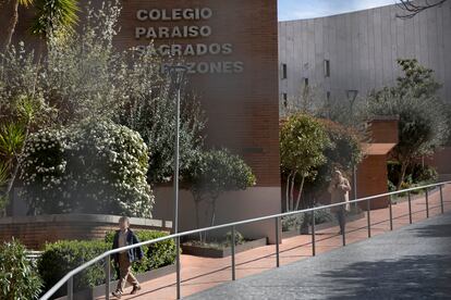 Colegio en el que está escolarizado el primer niño contagiado con coronavirus en Madrid.