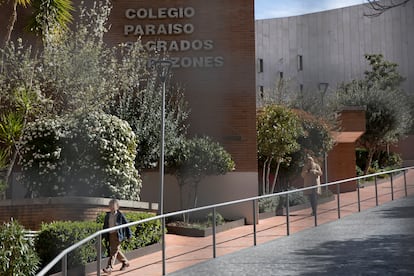 Colegio en el que está escolarizado el primer niño contagiado con coronavirus en Madrid.