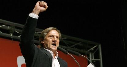 Willy Meyer (IU), cuando era candidato a las elecciones europeas, en 2009.