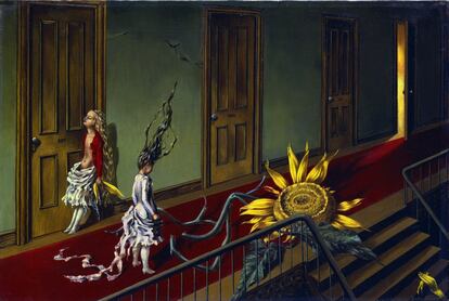 'Eine Kleine Nachtmusik' (1943), pintura temprana de la artista Dorothea Tanning.