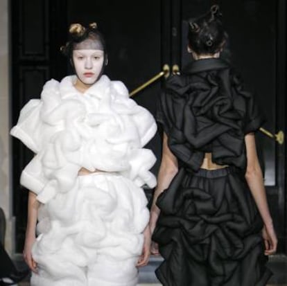 Los diseños de Rei Kawakubo en 2010.