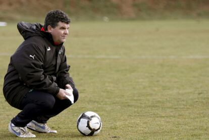 Onésimo Sánchez durante un entrenamiento.