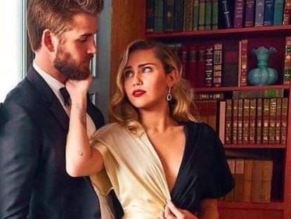 Liam Hemsworth y Miley Cyrus.