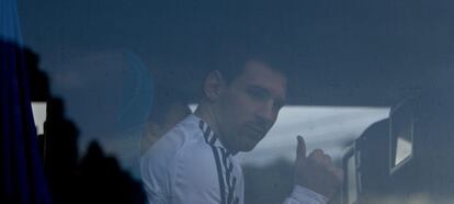 Lionel Messi, concentrado con la selección argentina.