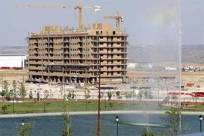 Construcción de viviendas en la localidad toledana de Seseña.