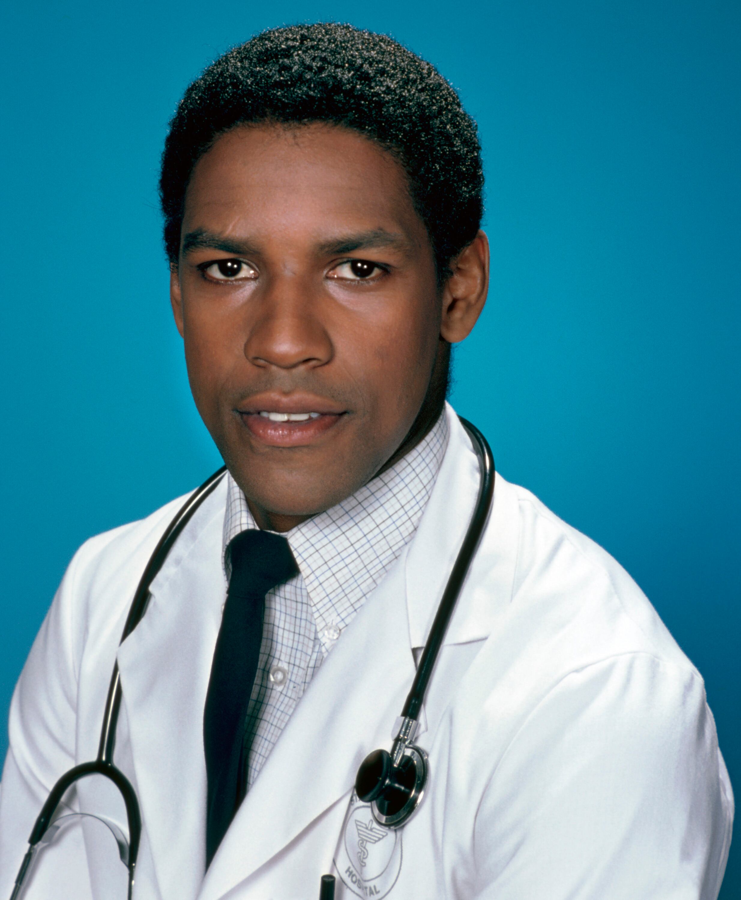 Denzel Washington, como doctor en la serie 'St. Elsewhere'.