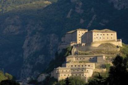 Fort Bard, en el valle de Aosta, en los Alpes.