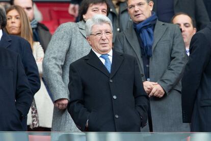 Enrique Cerezo, durante el partido entre el Atlético y el Alavés.