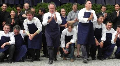 Instante de la celebración en elBulli.