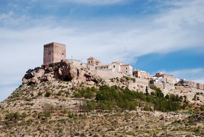 Vista de Aledo, en el parque regional de Sierra Espuña (Región de Murcia).