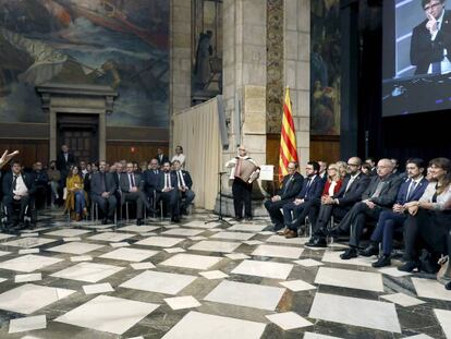 El Govern aplaude el discurso de Puigdemont en la presentación del Consell per la República.