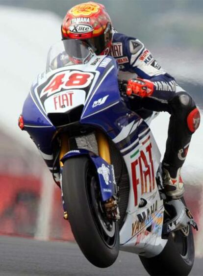 Jorge Lorenzo durante los primeros entrenamientos libres de Le Mans