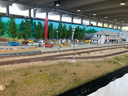 El modelo que muestra la estación de Cotos en miniatura.