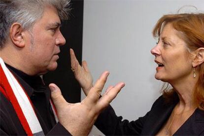 Pedro Almodóvar y Susan Sarandon, en el Lincoln Center de Nueva York.