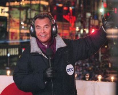 Dick Clark en Times Square durante la retransmisión del Año Nuevo.