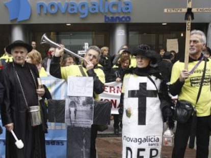 Los afectados por las participaciones preferentes, en Vigo.