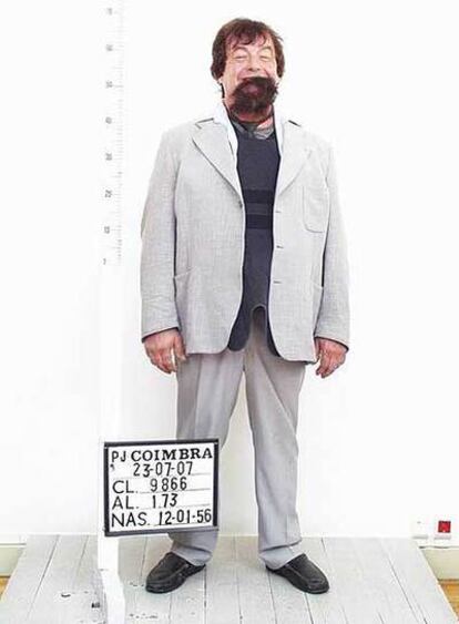José Jiménez Arbe, alias <i>El Solitario,</i> en su ficha policial en Portugal.