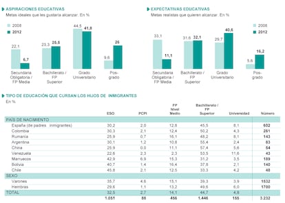 Fuente: ‘Investigación Longitudinal sobre la Segunda Generación en España’ (Fundación Ortega-Marañón)