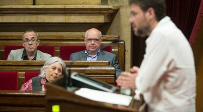 Joan Coscubiela (esquerra) i Lluís Rabell, exdiputats dels comuns i signants del grup Pròleg.