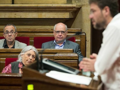 Joan Coscubiela (esquerra) i Lluís Rabell, exdiputats dels comuns i signants del grup Pròleg.