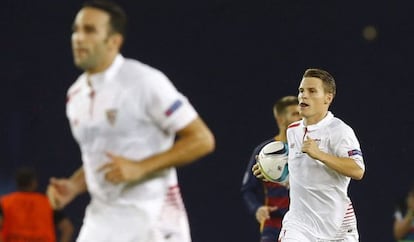 Rami y Gameiro, en la final de la Supercopa de Europa.