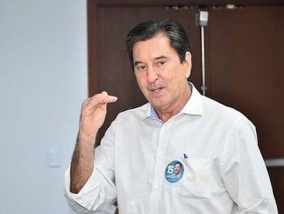 Maguito Vilela (MDB), eleito à Prefeitura de Goiânia durante ato de campanha em outubro.