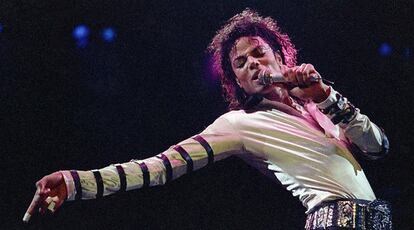 Michael Jackson en una imagen tomada durante un concierto en Kansas en 1988
