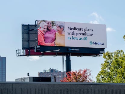 Anuncio sobre el Medicare en St Paul (EE UU).