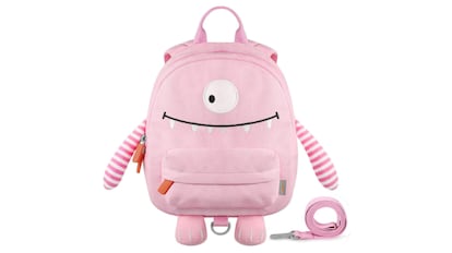 Mochila infantil con diseño 3D de minimonstruo y con una correa extra, disponible en distintos diseños