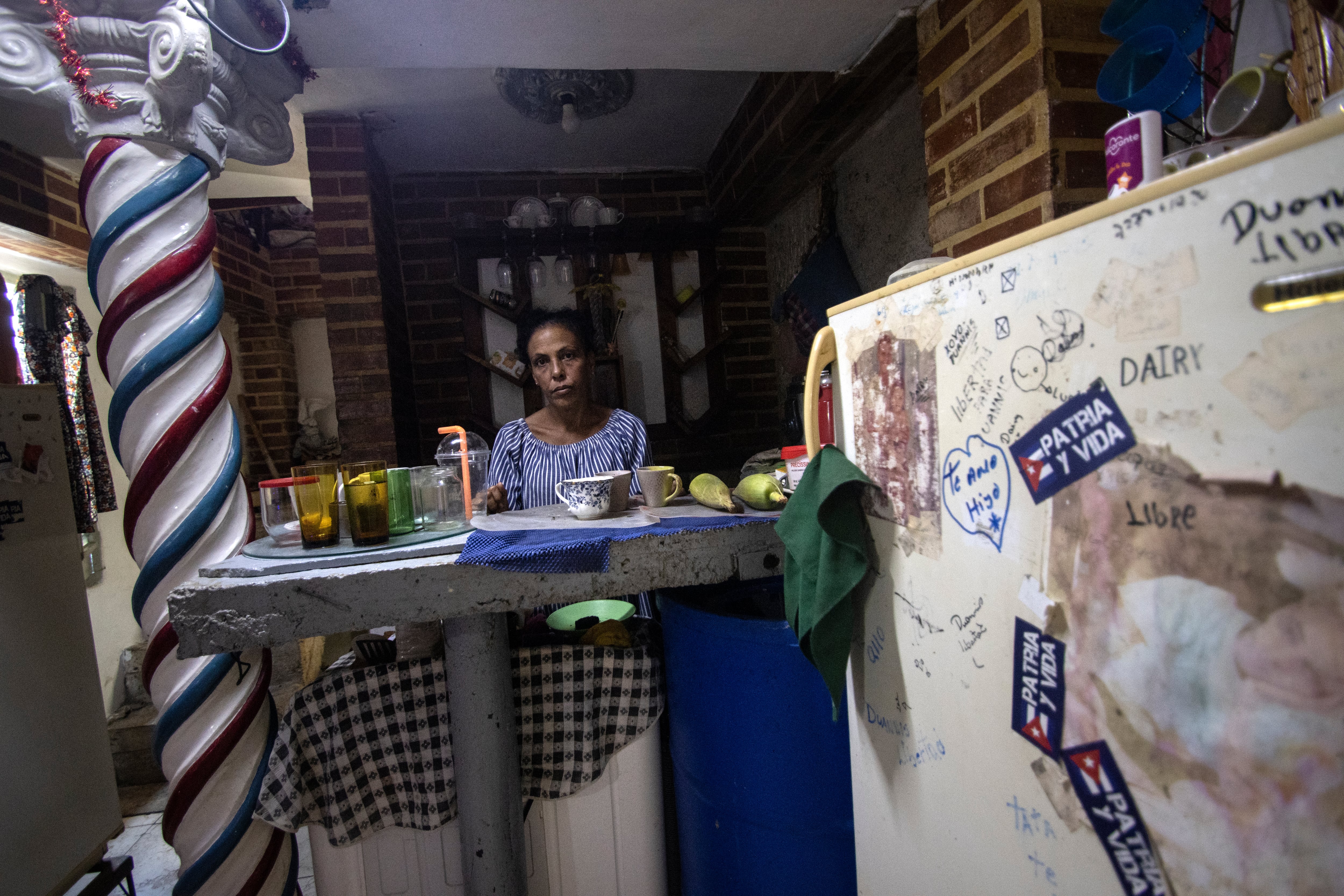 Yenisey Taboada, madre de Duannis León Taboada, en su casa en La Habana.