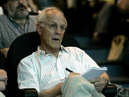 David Gross, en una de las charlas del congreso.
