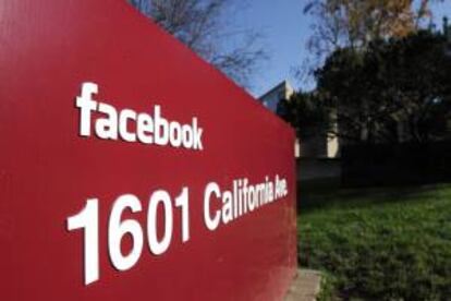 Imagen de la sede de Facebook en Palo Alto (CA, EEUU). EFE/Archivo