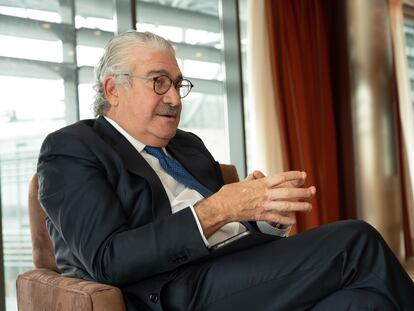 José Bogas, consejero delegado de Endesa, durante la entrevista en la sede de la empresa en Madrid.