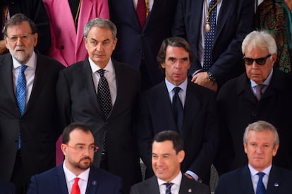 Mariano Rajoy, José Luis Rodríguez Zapatero, José María Aznar y Felipe González