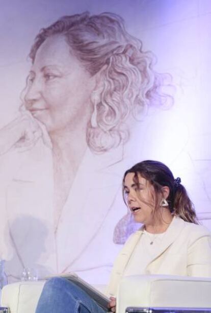 Isabel López Polanco, durante el homenaje a su madre.