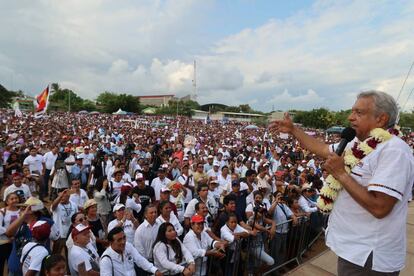 López Obrador, ante simpatizantes del Estado de Oaxaca.