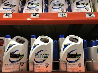 Imagen de archivo de varios envases de RoundUp, de Monsanto, expuestos en una tienda de Encinitas, California, en 2017.