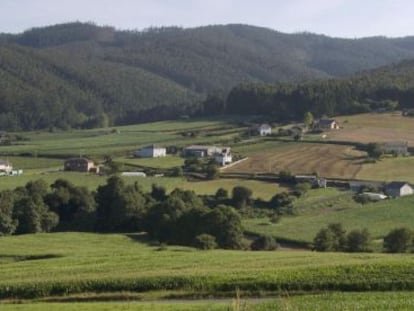 Vista de la aldea de Cedofeita en el t&eacute;rmino municipal de Ribadeo
