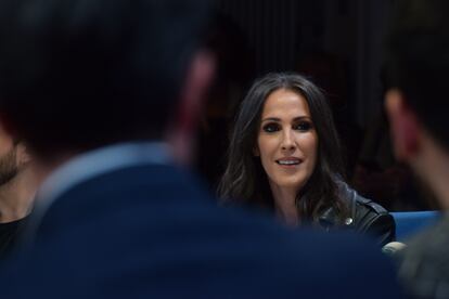 Malú, en la presentacion de los Premios Cadena Dial en enero en Madrid.