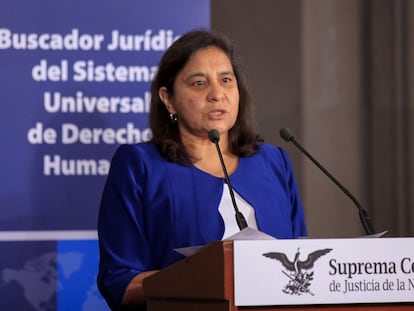 Leticia Bonifaz Alfonzo en la sede de la Suprema Corte de Justicia de la Nación, en 2015.