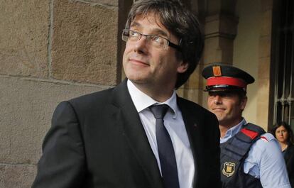 Carles Puigdemon, en el Parlament Catal&aacute;n.
