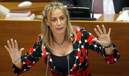 Sonia Castedo, alcaldesa de Alicante, en las Cortes.