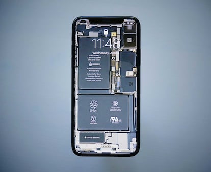 Interior de un iPhone de Apple