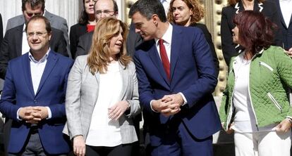 Susana D&iacute;az y Pedro S&aacute;nchez, a finales de octubre en Madrid.