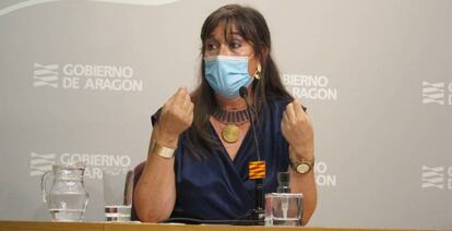 La consejera de Sanidad del Gobierno de Aragón, Sira Repollés.